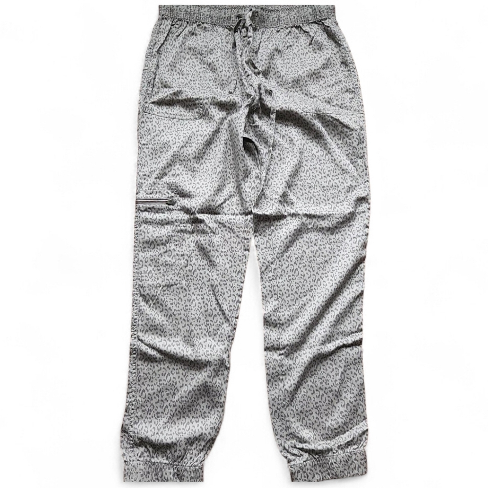 Women's Nicole Miller Lyocell Casual Gray Leopard Print Size Medium
